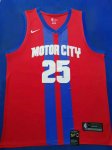 Maillot de Basket #25 Rose Pistons 2019-20 City Brodé